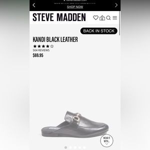 Steve Madden Kandi Leather Mules - Black